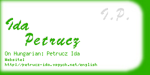 ida petrucz business card